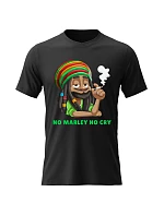 Dámske bavlnené tričko s potlačou - BOB MARLEY - čierne