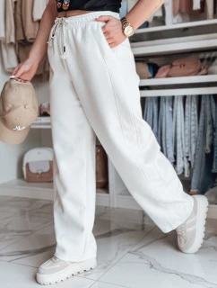 Dámske tepláky so širokými nohavicami DRESMOOD PREMIUM ecru FashionStreet UY2687