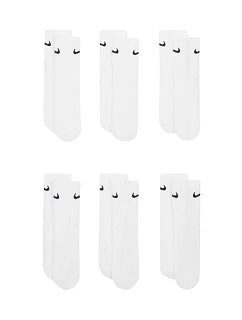 Nike Everyday Cush Crew Detské ponožky 6 párov biele SX6910 100