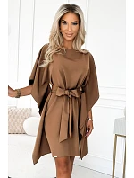 Dámske šaty SOFIA 287-39 cappuccino – Numoco Dámske šaty SOFIA 287-39 cappuccino – Numoco
