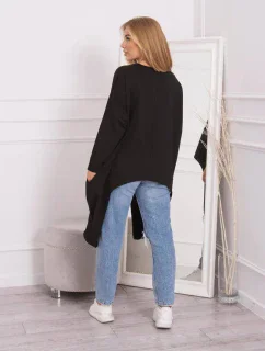 Oversize blúzka s potlačou čierna