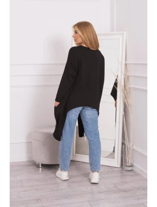 Oversize blúzka s potlačou čierna