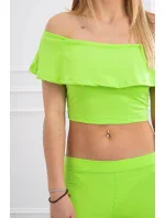 Sada s volánikom zelený neón