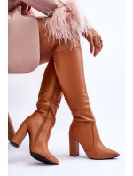 Klasyczne Kozaki Na Słupku Camel Mayra