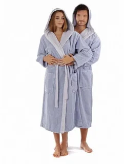 Župan unisex Tampa DUO 3959 5251 Svetlomodrý s modrou - Vestis