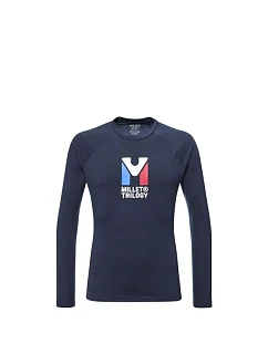 Pánske tričko MILLET Trilogy Wool Ts Ls M, tmavomodré