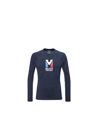 Pánske tričko MILLET Trilogy Wool Ts Ls M, tmavomodré Pánske tričko MILLET Trilogy Wool Ts Ls M, tmavomodré
