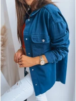 ALEXANDRIA dámska košeľová bunda tmavomodrá FashionStreet TY3604 ALEXANDRIA dámska košeľová bunda tmavomodrá FashionStreet TY3604