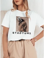 Dámske bavlnené tričko CARSTI white FashionStreet RY2404 Dámske bavlnené tričko CARSTI white FashionStreet RY2404
