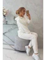Tepláková súprava s kapucňou ecru