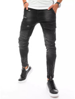 Pánske čierne nákladné nohavice Dstreet UX3289