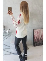 Vianočný sveter so snehuliakom vo farbe ecru