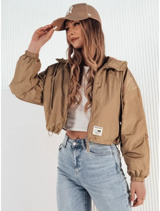 Dámska prechodná bunda s kapucňou ISCAR béžová FashionStreet TY4208