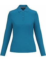 Kariban K 244 Dámske polo tričko s dlhým rukávom z piké 20.K244 tropical blue
