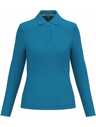 Kariban K 244 Dámske polo tričko s dlhým rukávom z piké 20.K244 tropical blue