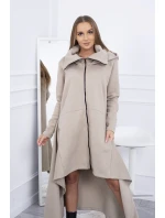 Zateplené šaty s dlhšími bokmi svetlo béžovej Zateplené šaty s dlhšími bokmi svetlo béžovej