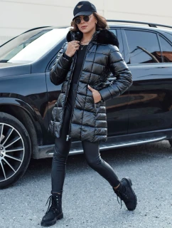 WINTERZIP dámska prešívaná zimná bunda s kapucňou čierna FashionStreet TY4565