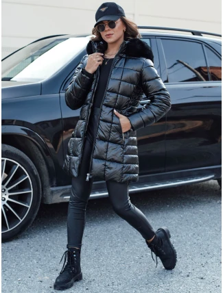 WINTERZIP dámska prešívaná zimná bunda s kapucňou čierna FashionStreet TY4565