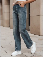 Dámske džínsové nohavice so širokými nohavicami modré FashionStreet UY2788