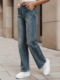 Dámske džínsové nohavice so širokými nohavicami modré FashionStreet UY2788