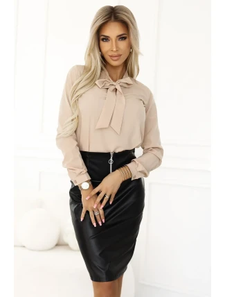 140-25 Blúzka s dlhými rukávmi a viazaním vpredu - BEACH