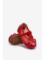 Balerinki Dziecięce Z Kokardką Czerwone Jellema