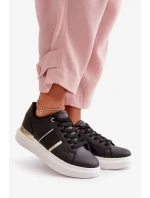 Módne dámske tenisky z eko kože na platforme Black Nevisase