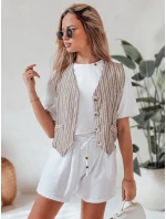 Dámske látkové šortky SUMMER TRIP white FashionStreet SY0438