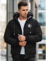 Pánska prešívaná zimná bunda s kapucňou čierna FashionStreet TX5072