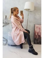 Oversize pláštenka s kapucňou tmavo púdrovo ružová