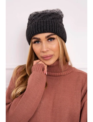 Fleecová čiapka Ilona K218 graphite+grey