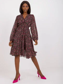 Šaty CHA SK 2903.21X čierna a ružová