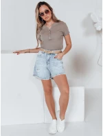 Dámska bavlnená pruhovaná blúzka KISS LOOK, hnedá, FashionStreet RY2827 Dámska bavlnená pruhovaná blúzka KISS LOOK, hnedá, FashionStreet RY2827