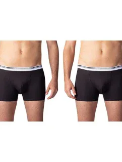 Dvojité balenie bavlnených boxeriek BOXER COLOURS 2x - BELLINDA - čierna