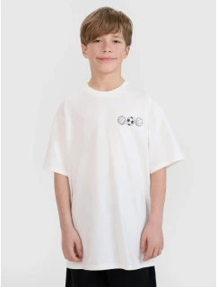 Chlapčenské tričko oversize s potlačou 4F 4FJRSS25TTSHM2640-11S