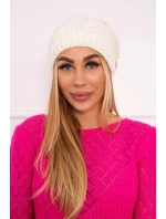 Fleecová čiapka Sandra K210 ecru