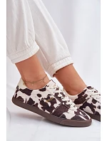Dámske tenisky s aplikáciami Big Star TT274369 White-brown Dámske tenisky s aplikáciami Big Star TT274369 White-brown