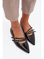 Lakované balerínky KL2913 Palenna Black - Sweet Shoes Lakované balerínky KL2913 Palenna Black - Sweet Shoes