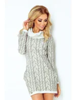 Dámske pletené šaty s rolákom a vreckami model 4976648