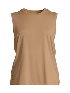Dámske tréningové tričko CASALL Graphic Tank, hnedá farba