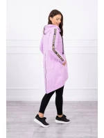 Mikina so zipsom na chrbte fialová