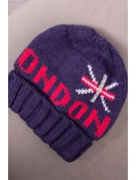 Dámska čiapka London K385 tmavo fialová