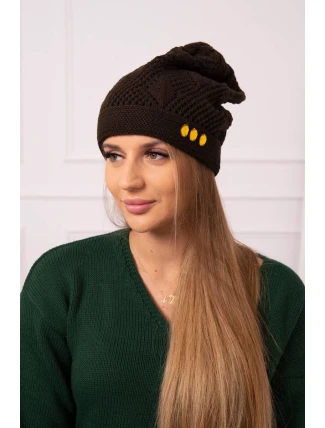 Dámska čiapka Maryna K407 hnedá