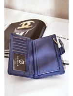 Portfel Damski Z Eko Skóry Granatowy Kalinessa