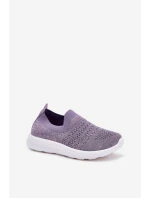 Dziecięce Wsuwane Buty Sportowe Fioletowe Grinala