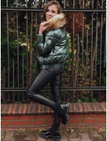 Dámska prešívaná krátka zimná bunda FELLISA zelená FashionStreet TY2459 Dámska prešívaná krátka zimná bunda FELLISA zelená FashionStreet TY2459