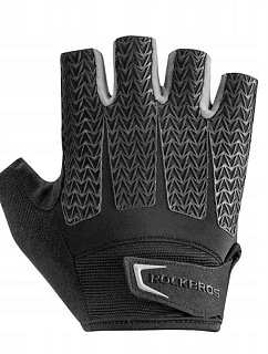 Cyklistické rukavice Rockbros S169BGR XL s gélovými vankúšikmi - sivé