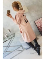 Oversize pláštenka s kapucňou tmavo púdrovo ružová