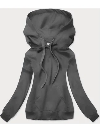 Tmavosivá tenká dámska mikina s kapucňou (wb11001-5)