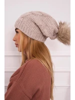 Fleecová čiapka Carolina K243 béžová